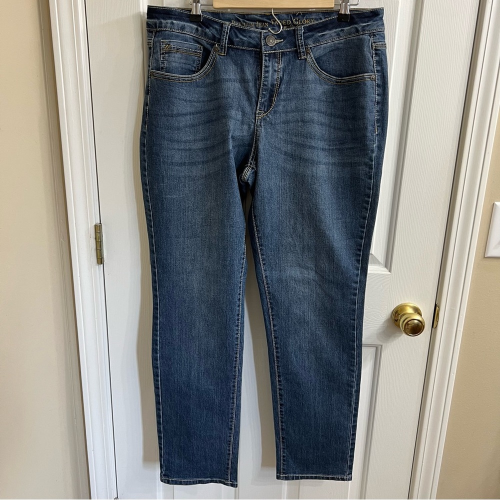 Faded Glory Skinny Premium Jeans Women’s Size 16 Dark Wash Denim Stretch